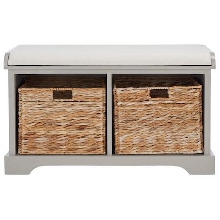 Safavieh Freddy Storage Bench- Vintage Grey - 19.9 X 16.1 X 33.5 In. AMH5736F